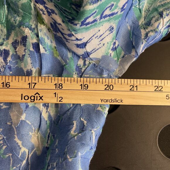 Ruby Rd. Women’s Jacket Size 12 Button Up Lightweight Blue Green Floral Print - Picture 8 of 12